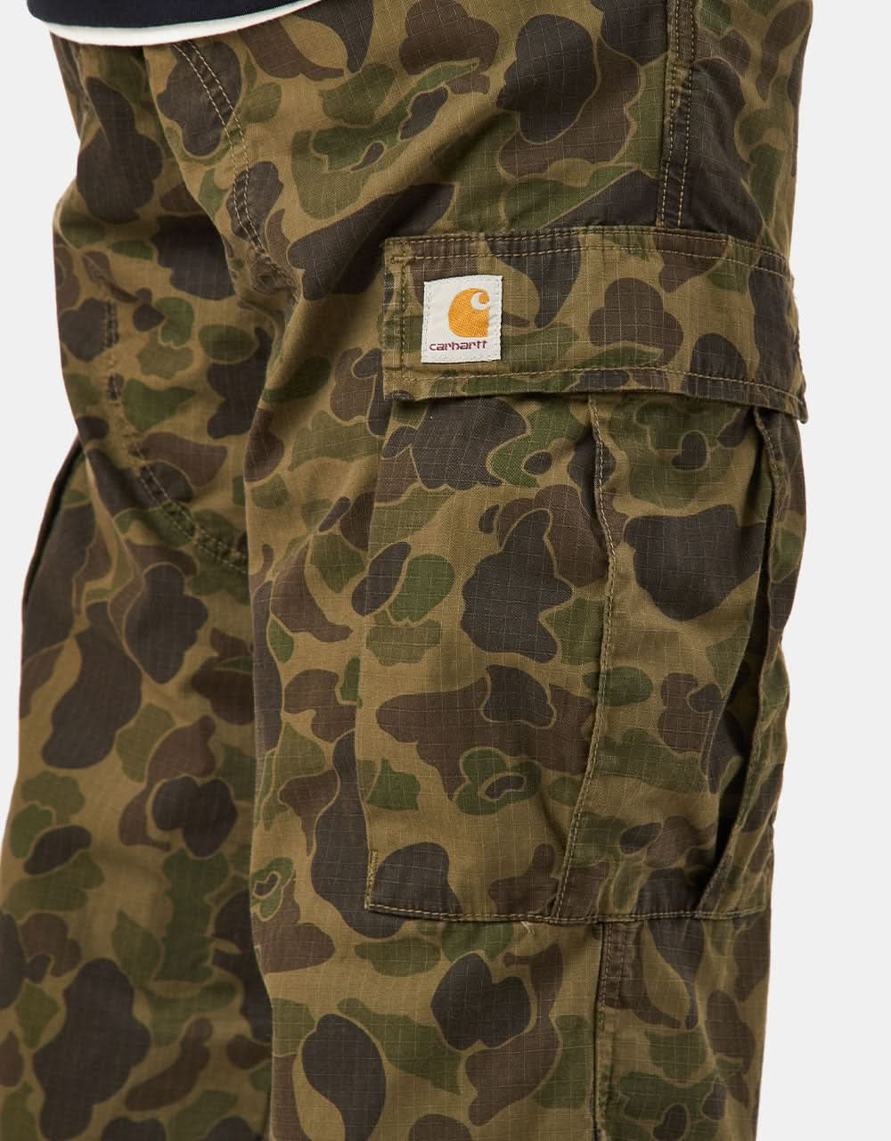 Carhartt WIP Duck Cargo Pant - Camo Duck/Green/Graphite (Garment Dyed)