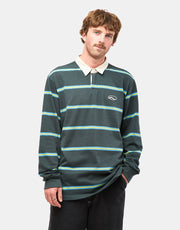 Polo de rugby a rayas Vans Gatewood L/S - Verde Gables