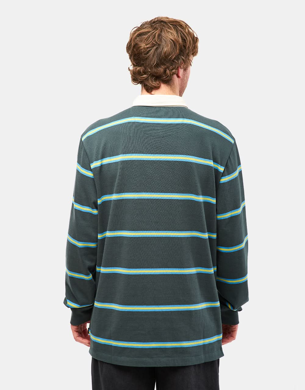 Vans Gatewood L/S Rugby Striped Polo Shirt - Green Gables