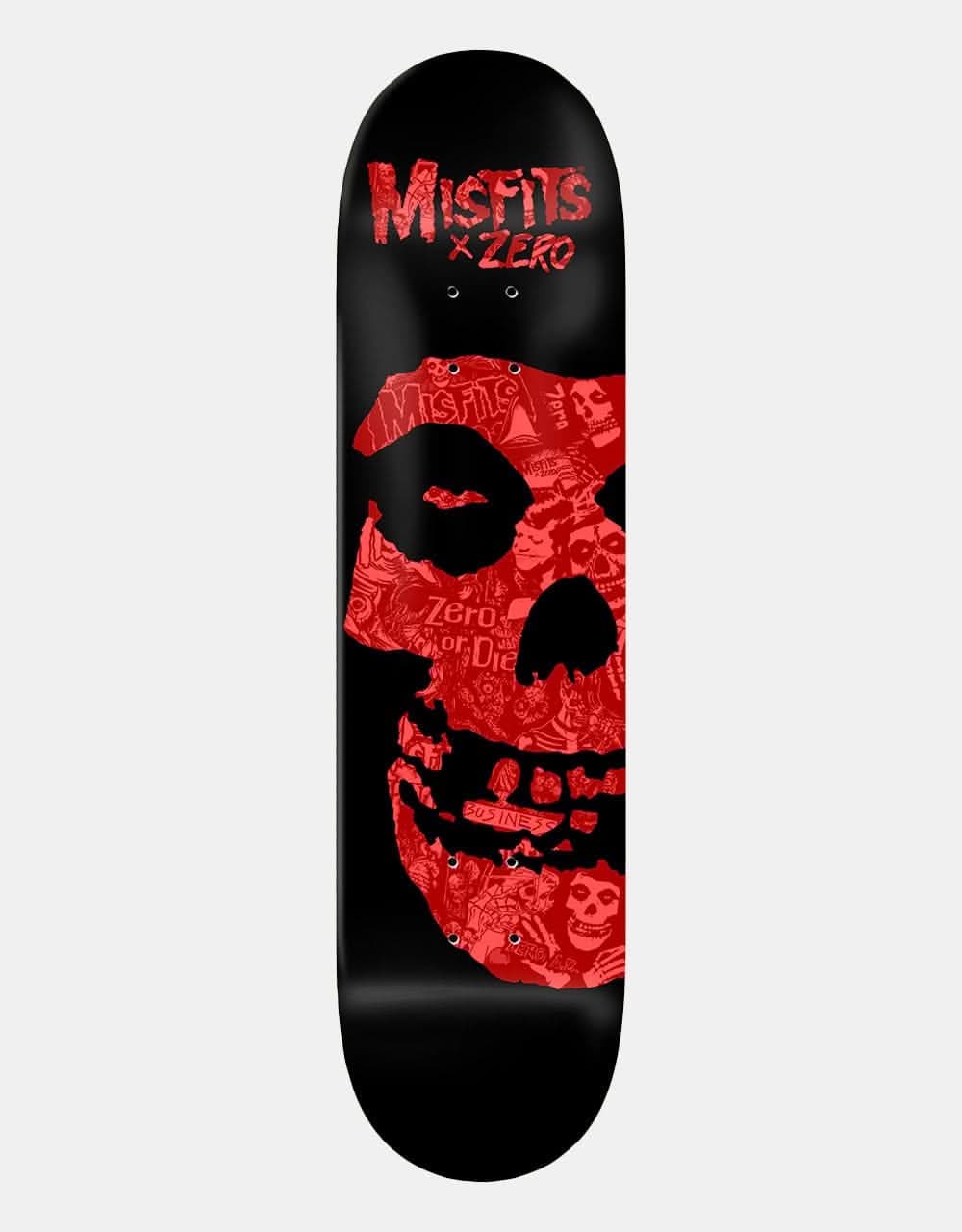 Zero x Misfits Fiend Skull Collage Skateboard Deck - 8.5"