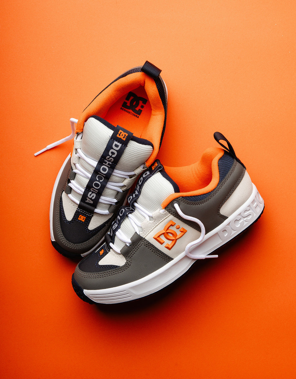 DC Lynx OG Skate Shoes - Grey/Orange