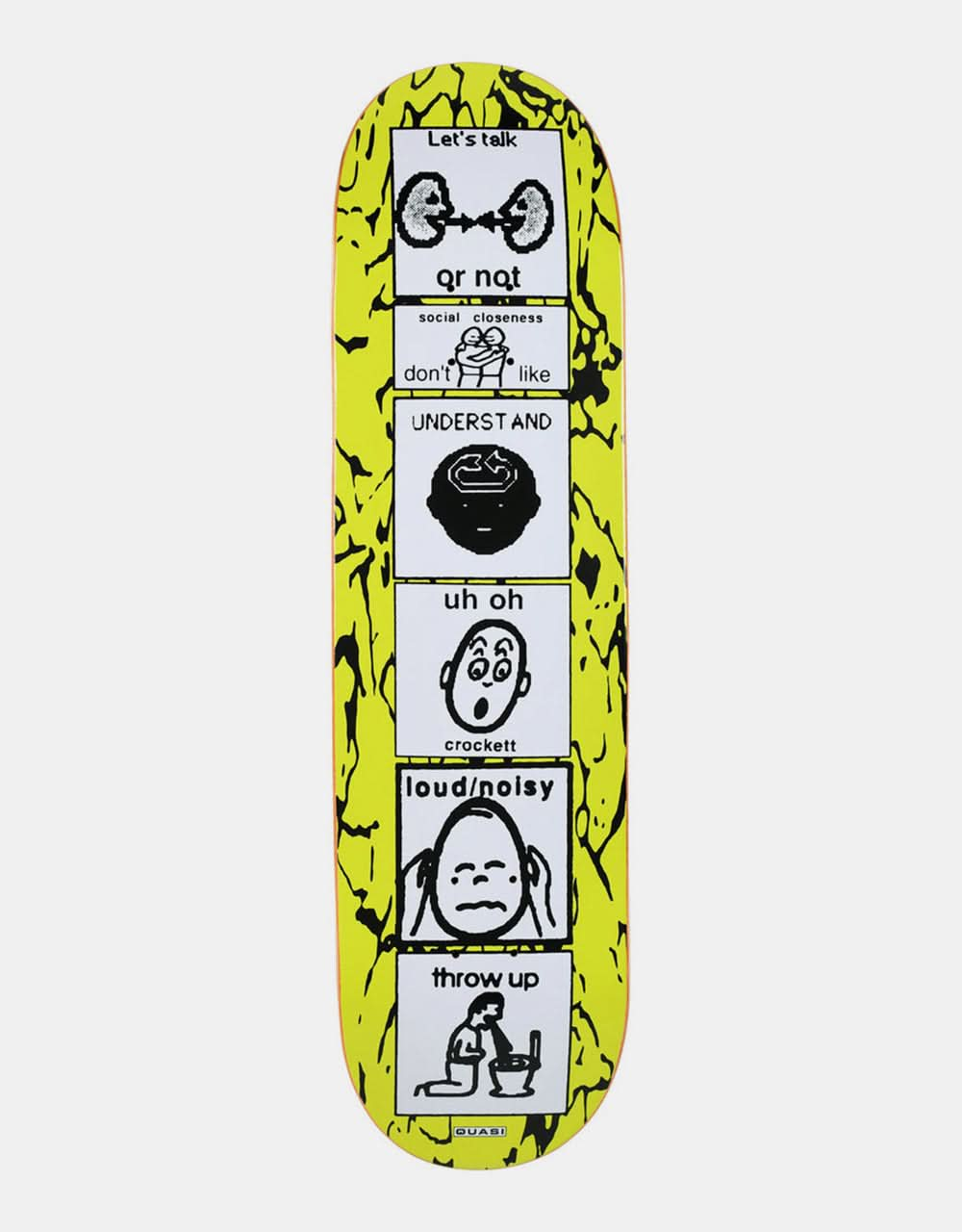 Quasi Crockett 'The Puker' Skateboard Deck - 8.25"