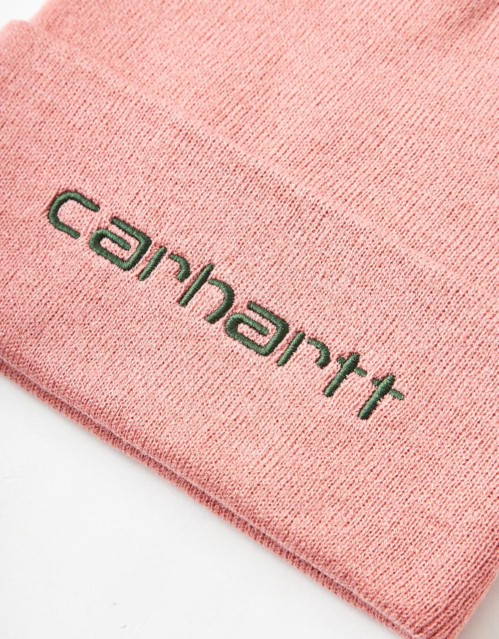 Carhartt WIP Script Beanie - Dusty Rose/Sycamore Tree