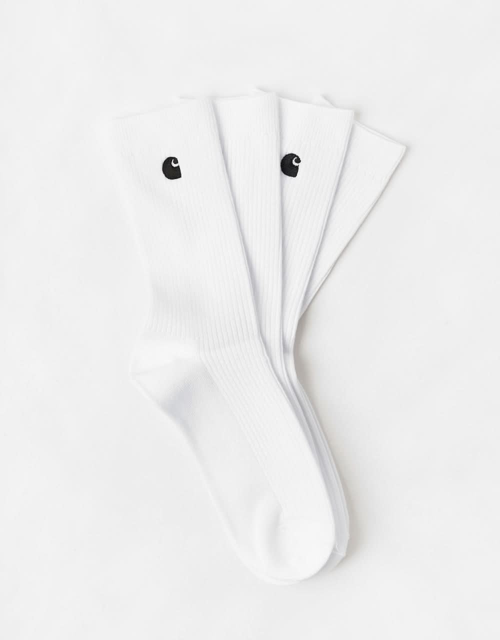 Chaussettes Carhartt WIP Madison Pack - Blanc/Noir