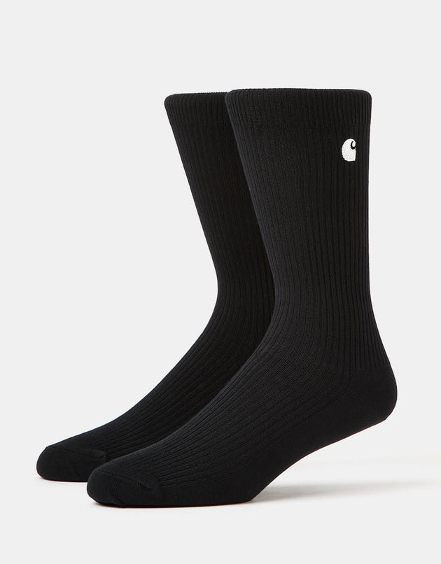 Chaussettes Carhartt WIP Madison Pack - Noir/Blanc