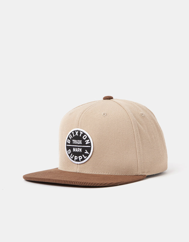 Brixton Oath III Snapback Cap - Khaki/Sepia