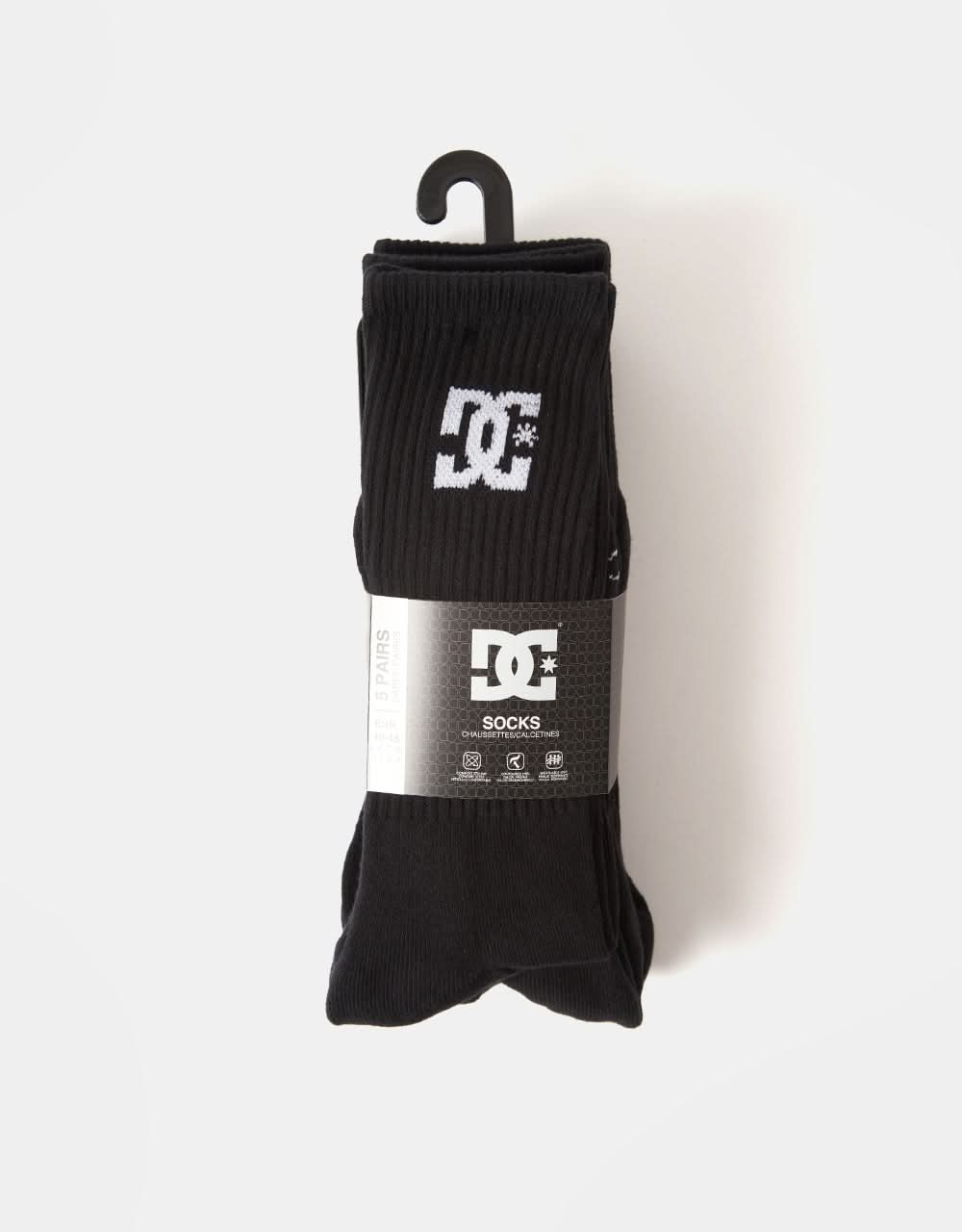 Lot de 5 paires de chaussettes DC Crew - Noir