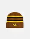 Bonnet à revers éclaircissant Krooked Bird - Tan/Jaune/Noir