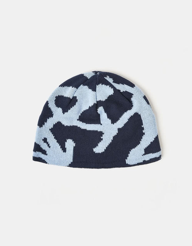 Gramicci Burly Runningman Beanie - Splatter Blue