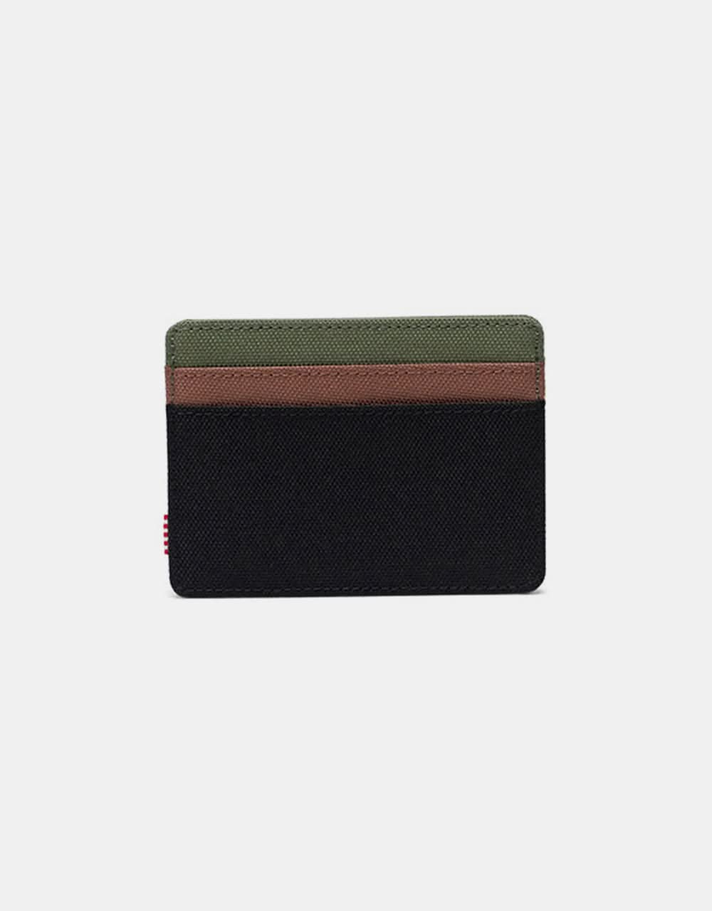 Herschel Supply Co. Charlie Cardholder - Black/Four Leaf Clover/Saddle Brown