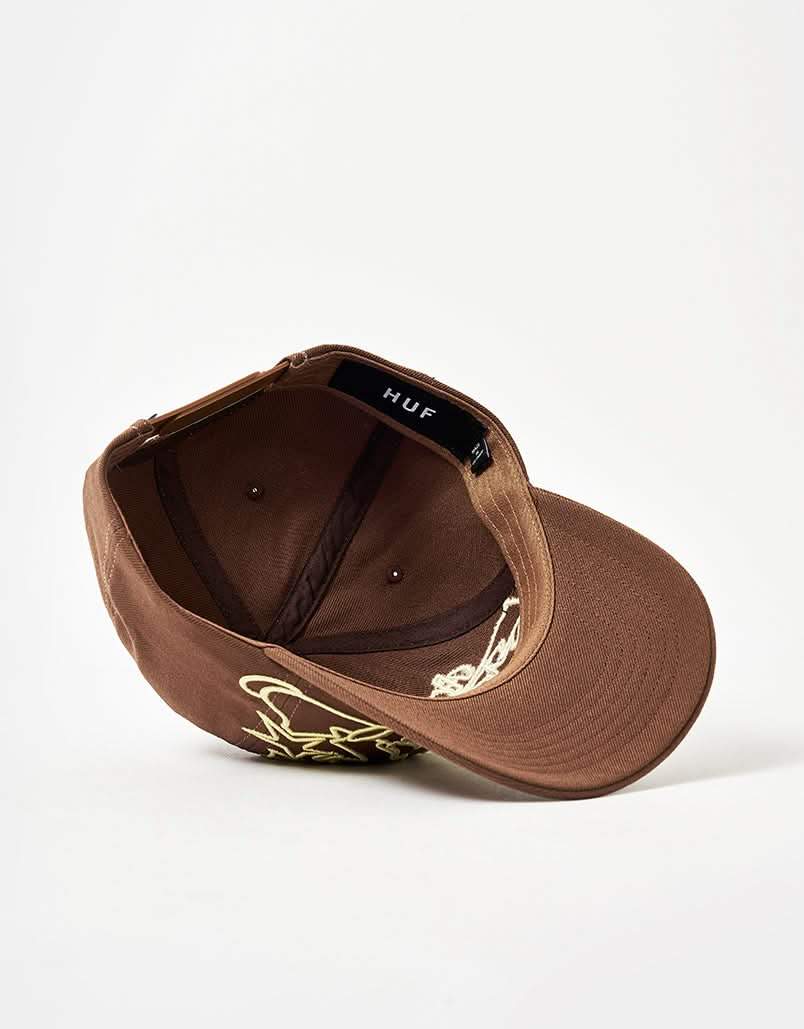 Cappellino Snapback HUF Outline - Marrone