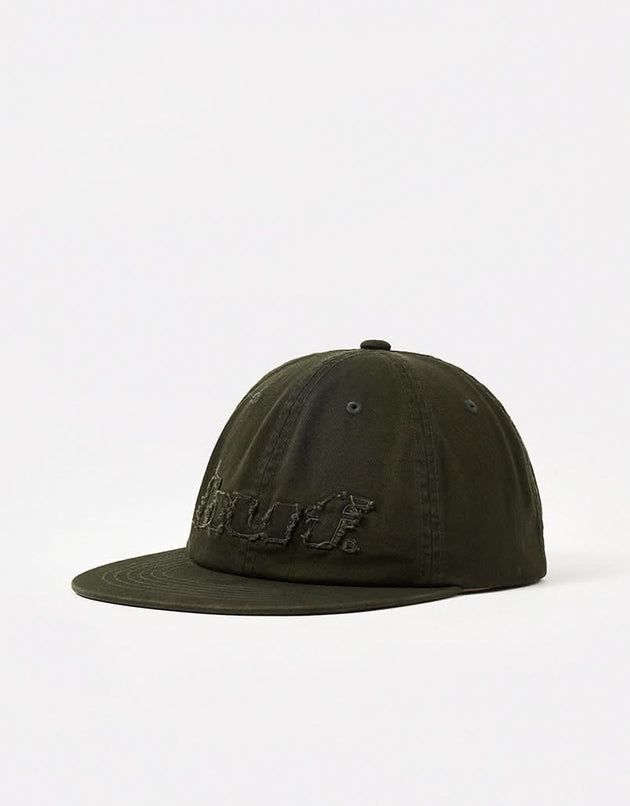 Casquette à 5 panneaux avec logo en détresse HUF - Vert chasseur