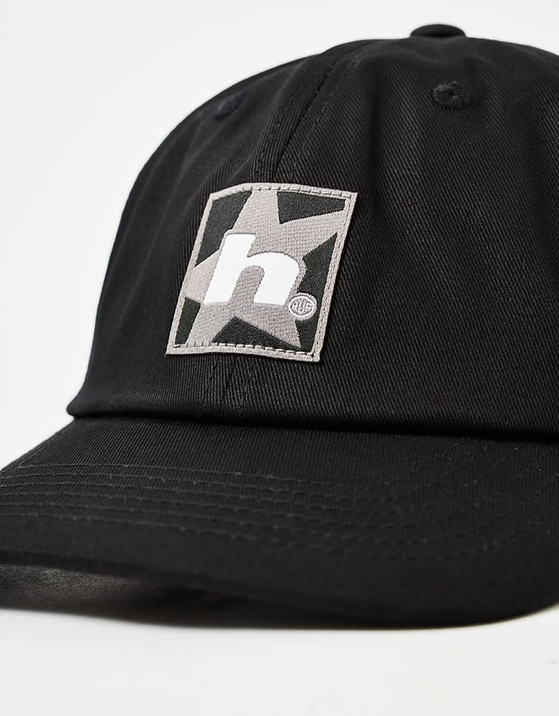 HUF Star Box Logo 6 Panel Curved Visor Cap - Black