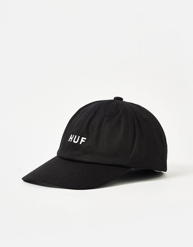 Cappellino con visiera curva con logo HUF OG - Nero