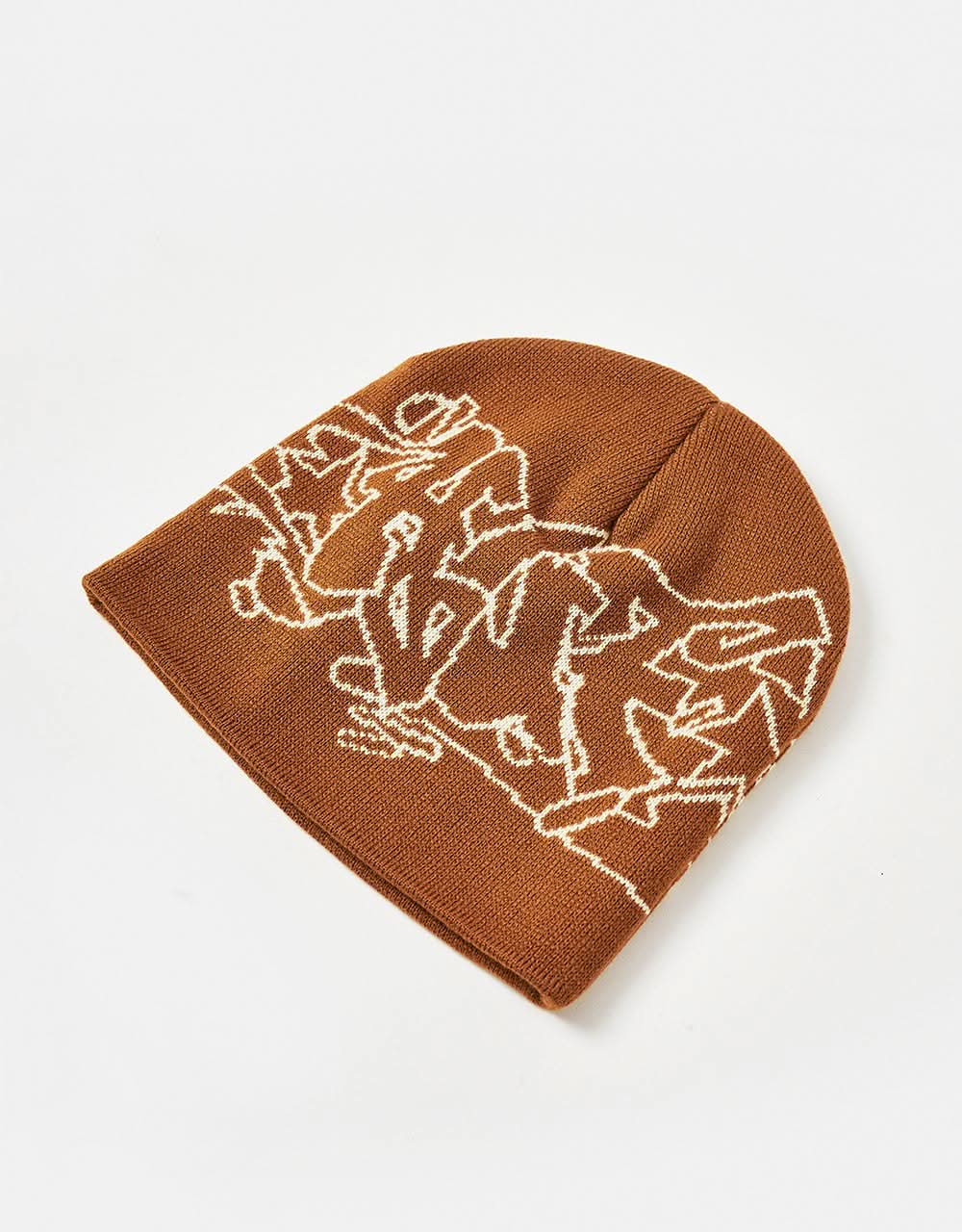 HUF Outlines Skull Beanie - Russet