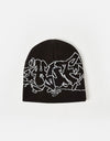 HUF Outlines Skull Beanie - Black