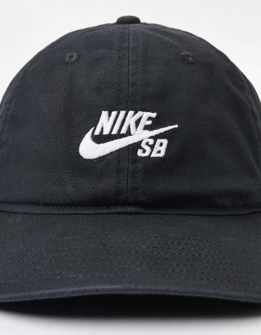 Nike SB Unstructured Flat Bill Cap - Black/White