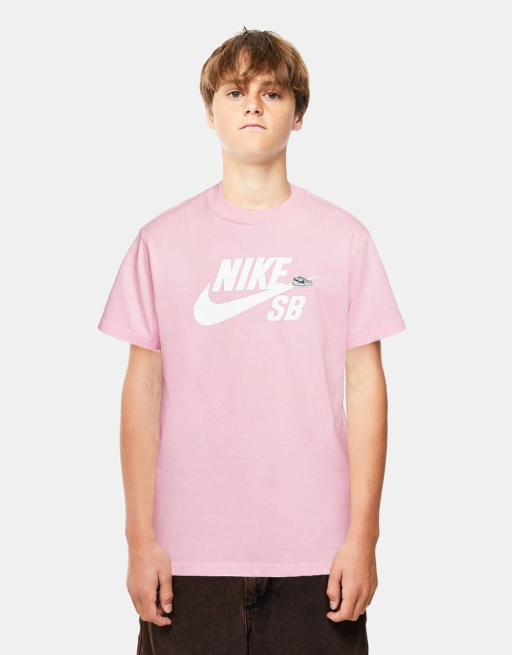 Nike SB NSW Logo Kids T-Shirt - Pink Foam