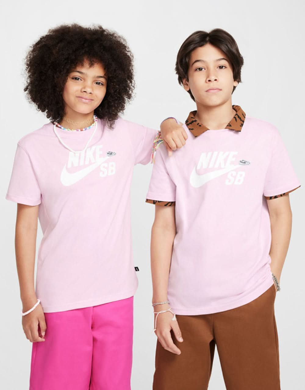 Nike SB NSW Logo Kids T-Shirt - Pink Foam