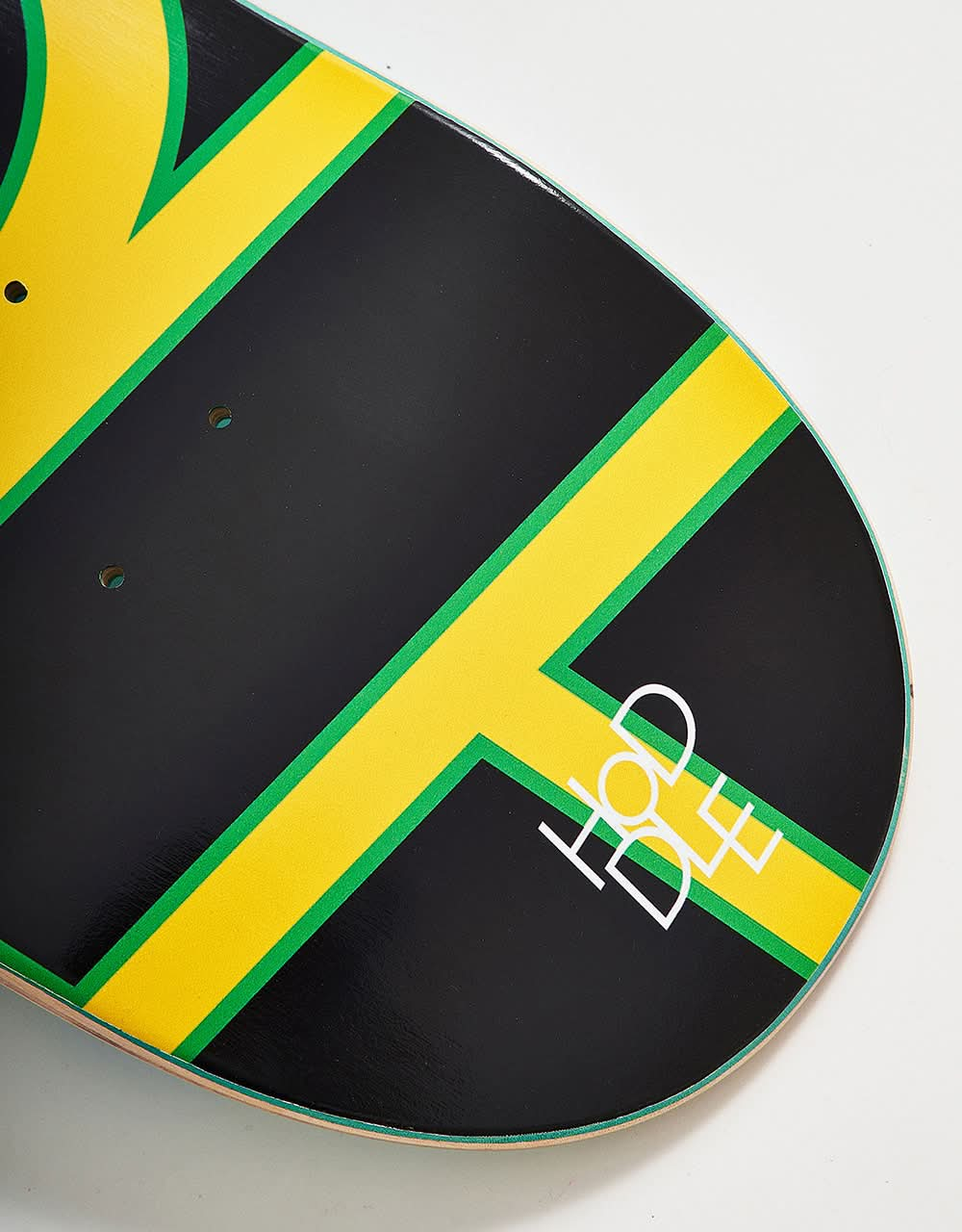 Hoddle Logo Skateboard Deck - Black/Yellow/Green