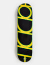 Hoddle Logo Skateboard Deck - Black/Yellow/Green