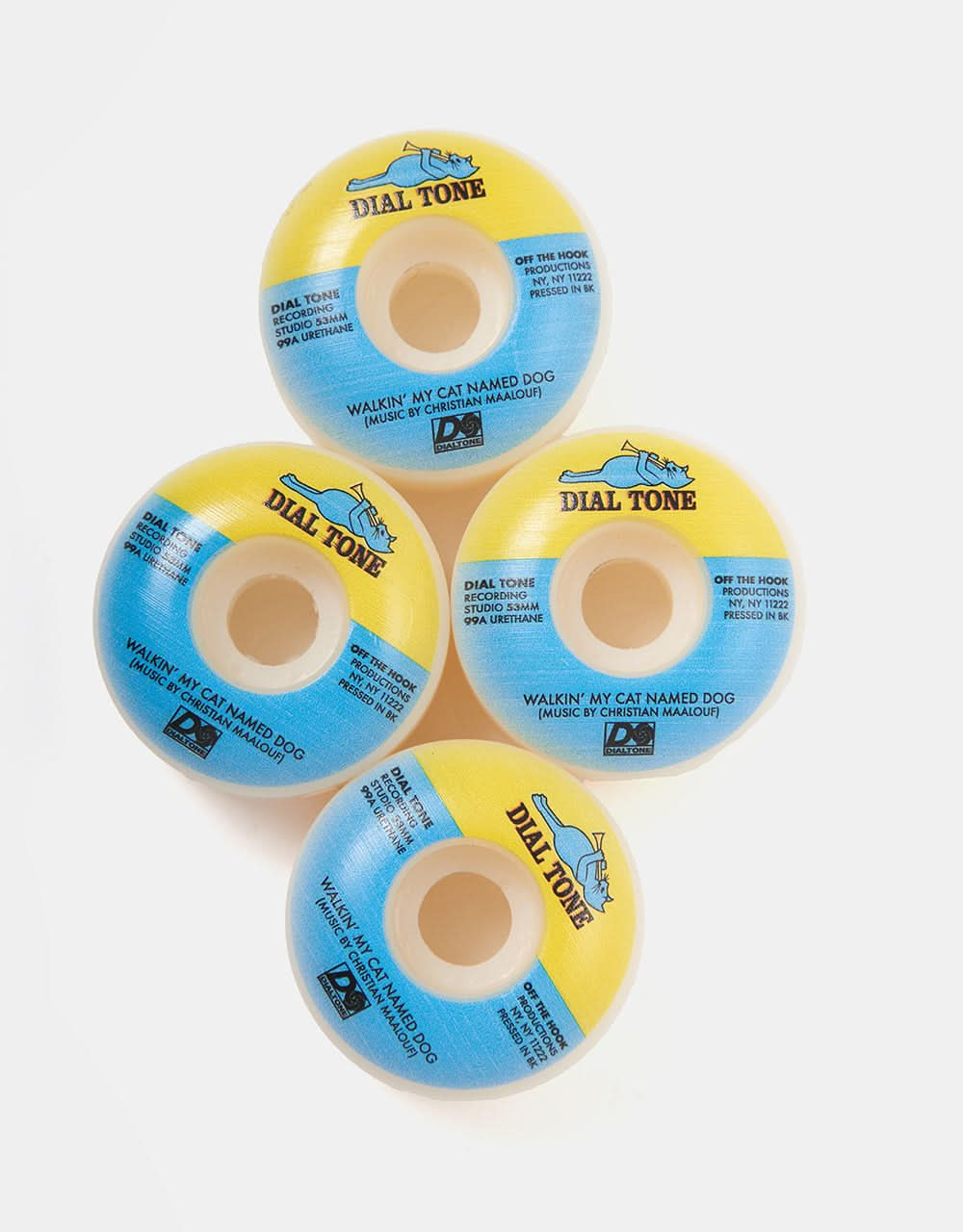 Dial Tone Maalouf Blue Cat Standard 99a Skateboard Wheels - 53mm