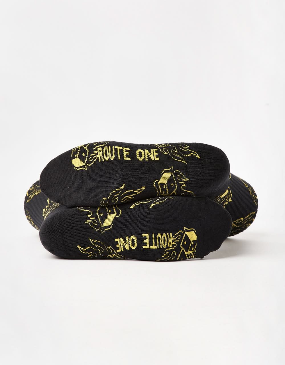 Route One Fire Dice Crew Socks - Black