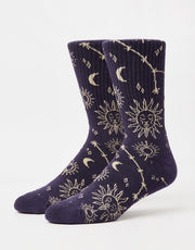 Route One Celestial Crew Socks - Deep Purple