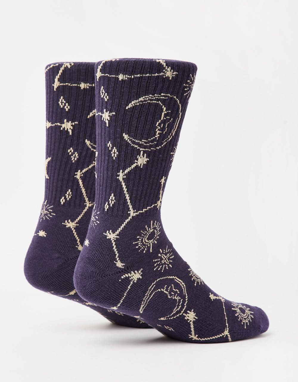 Route One Celestial Crew Socks - Deep Purple