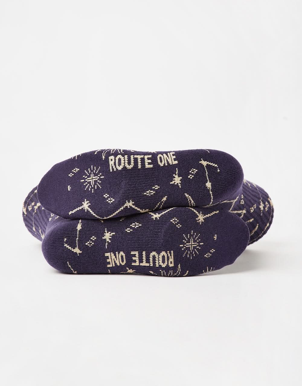 Route One Celestial Crew Socks - Deep Purple