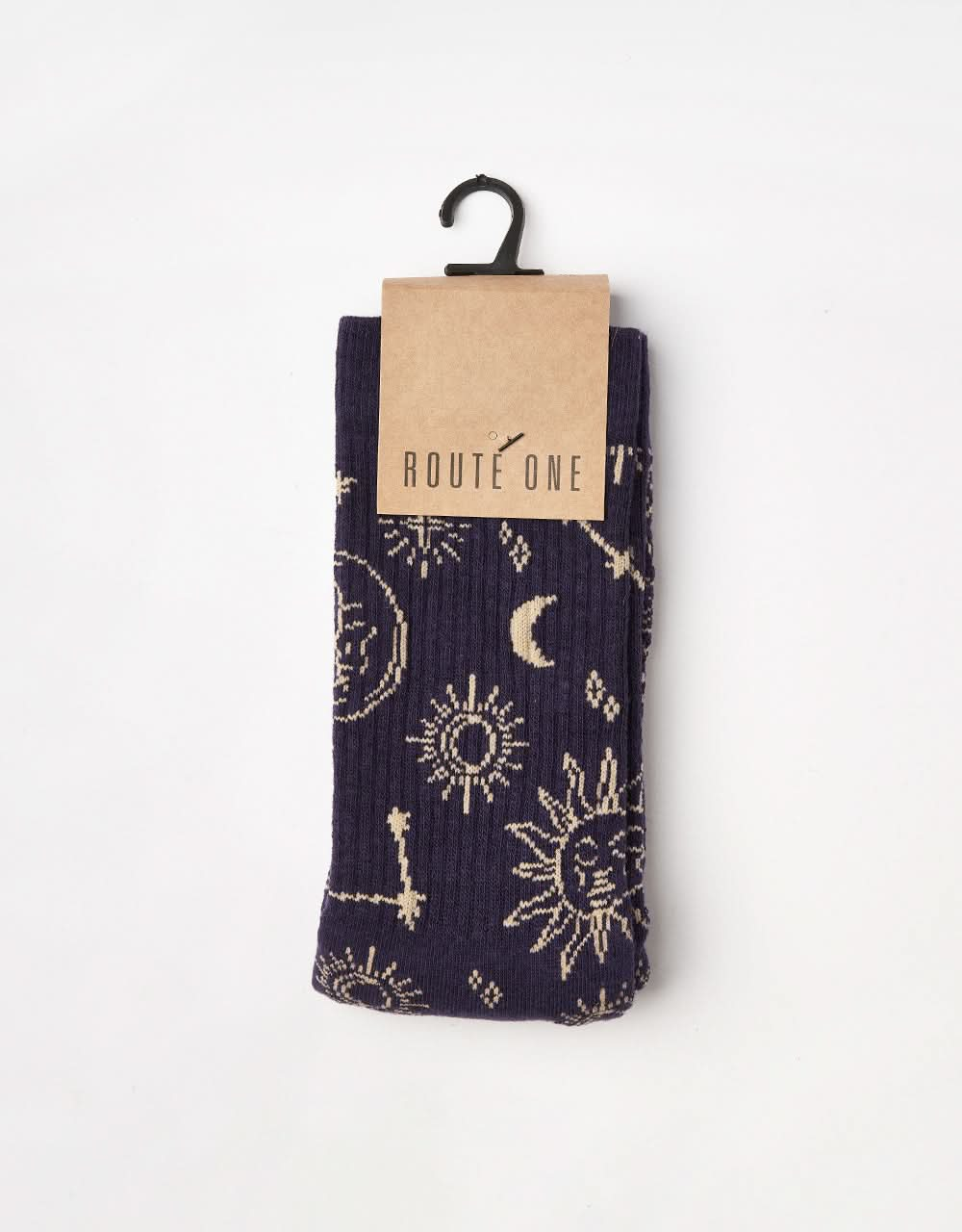 Route One Celestial Crew Socks - Deep Purple