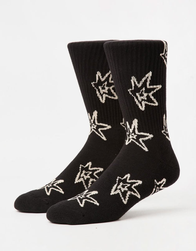 Route One Sparks Crew Socks - Black