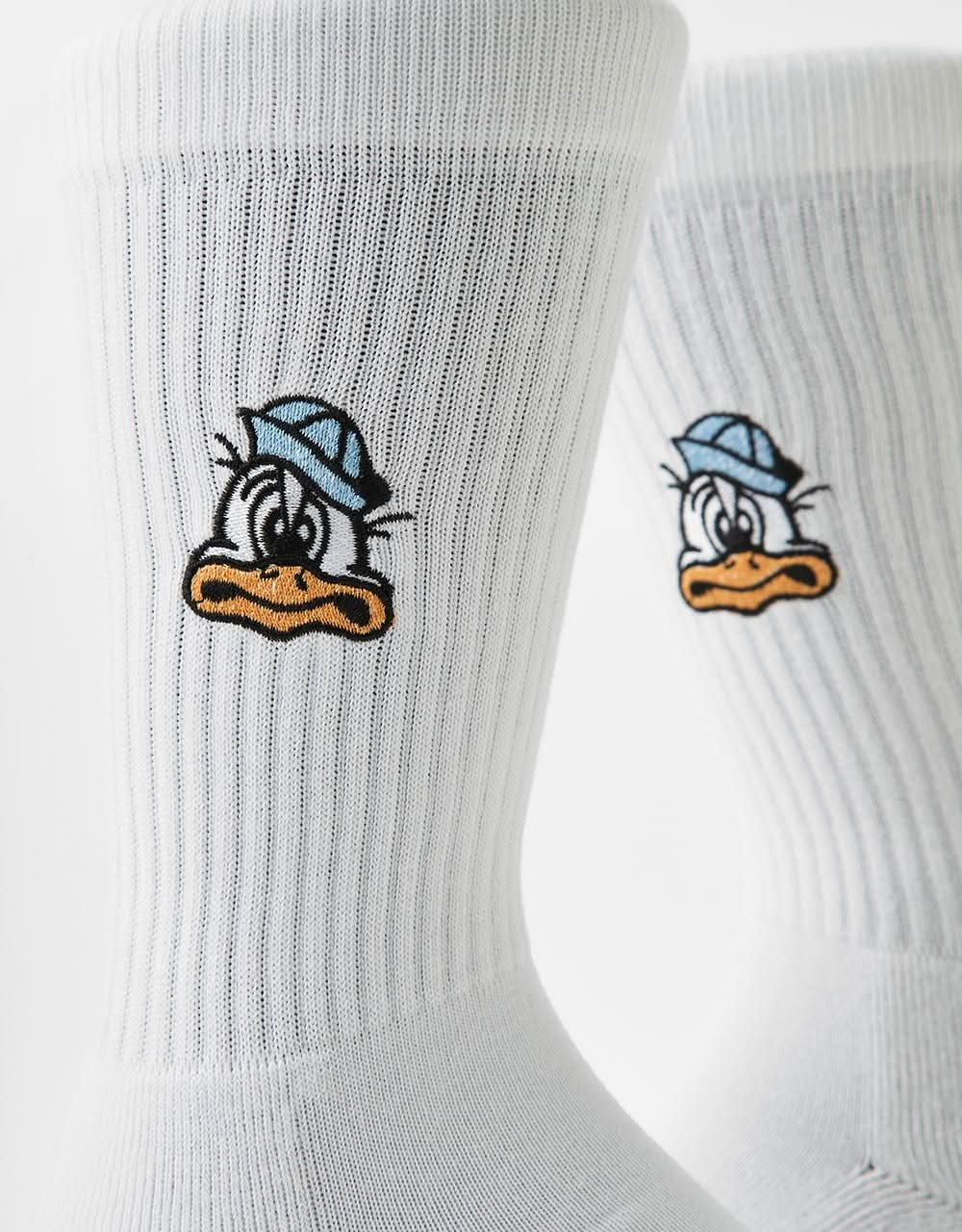 Route One Duck Crew Socks - White