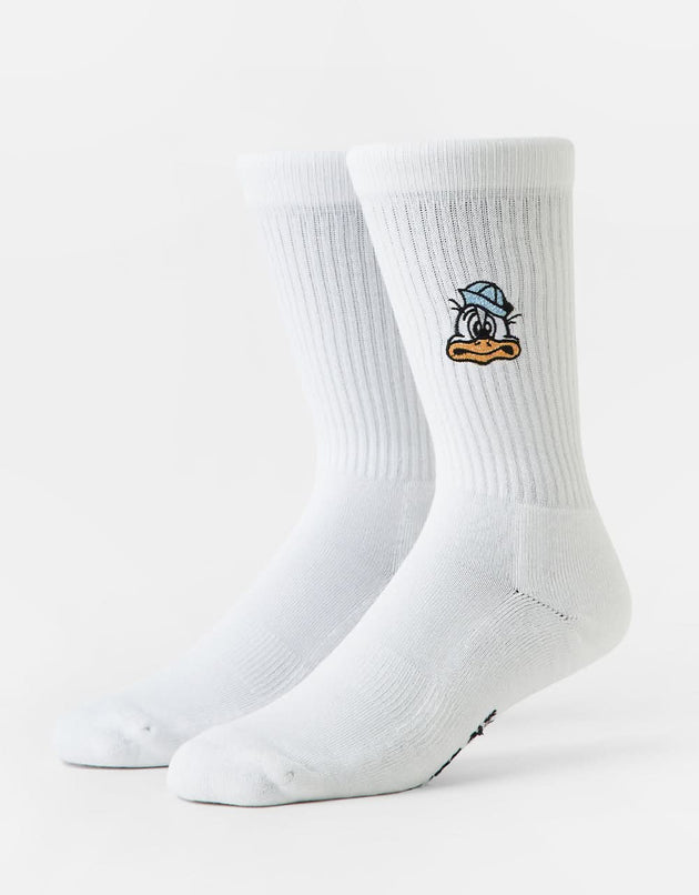 Route One Duck Crew Socks - White