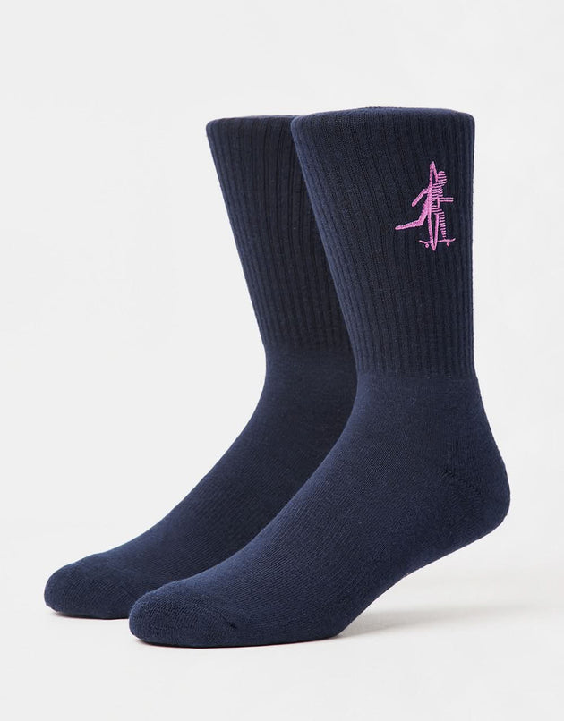 Route One Final Frontier Crew Socks - Pageant Blue