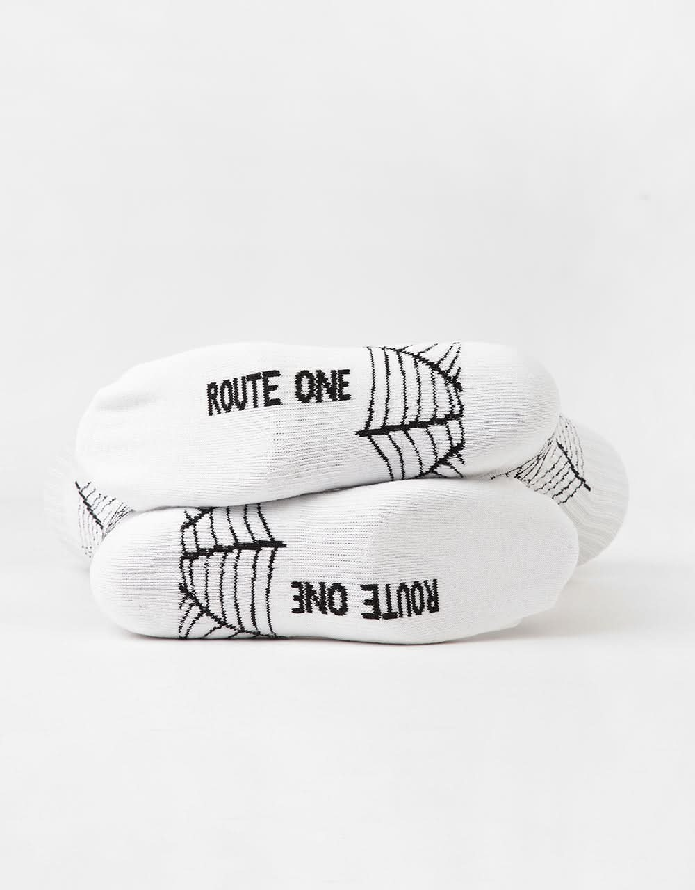 Route One Web Crew Socks - White