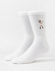 Route One Cowgirl Crew Socks - White