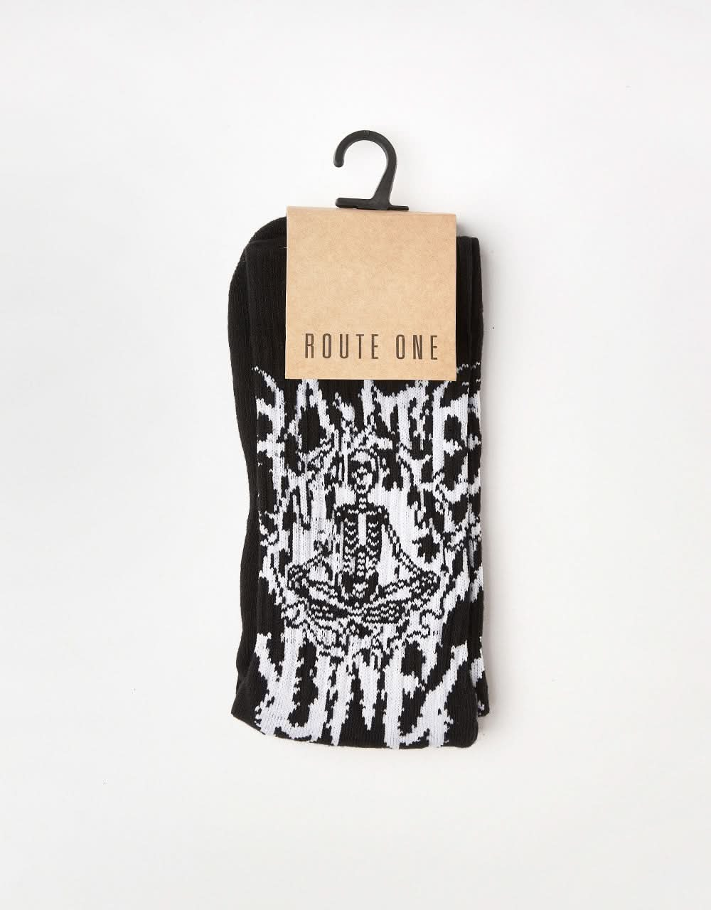 Route One Inner Peace Crew Socks - Black