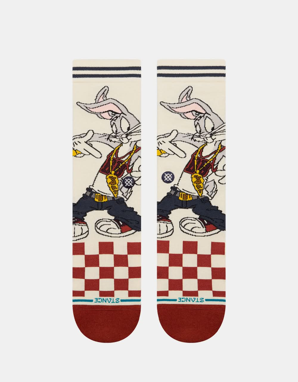 Stance x Looney Tunes Bugs Crew Socks - Vintage White