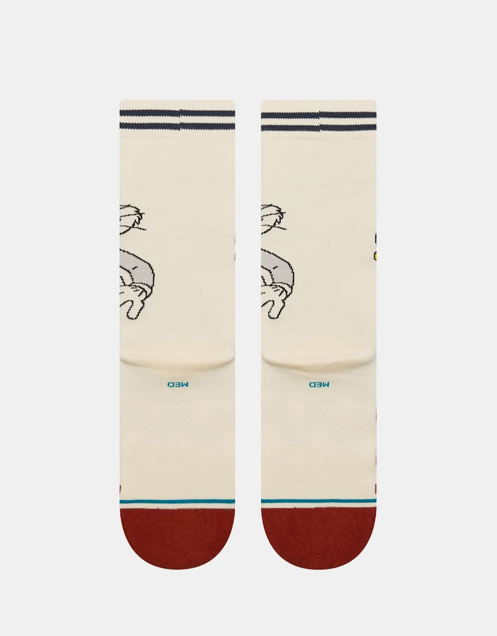 Stance x Looney Tunes Bugs Crew Socks - Vintage White