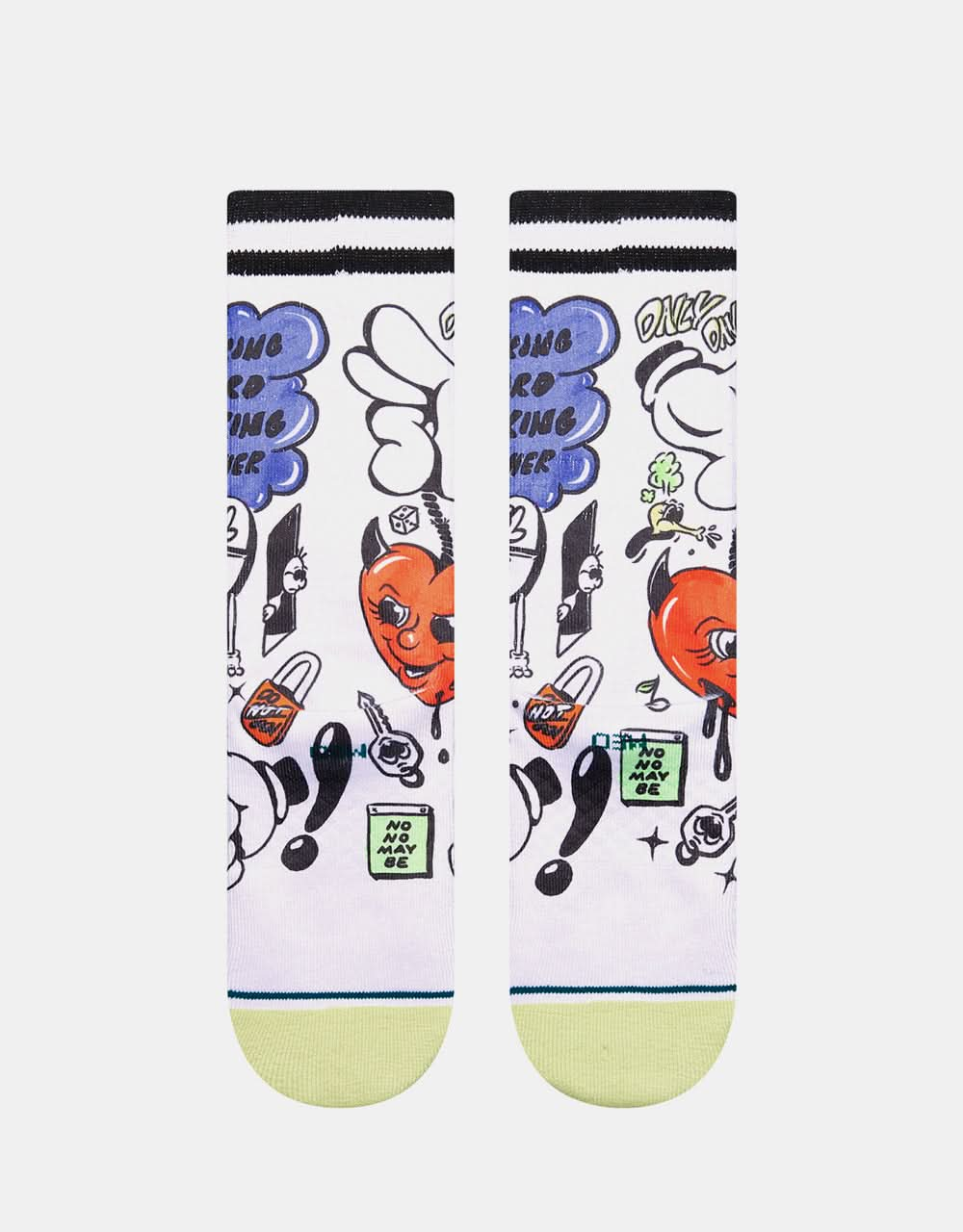 Stance x Cheyne Brooking Daily Danger Crew Socks - White