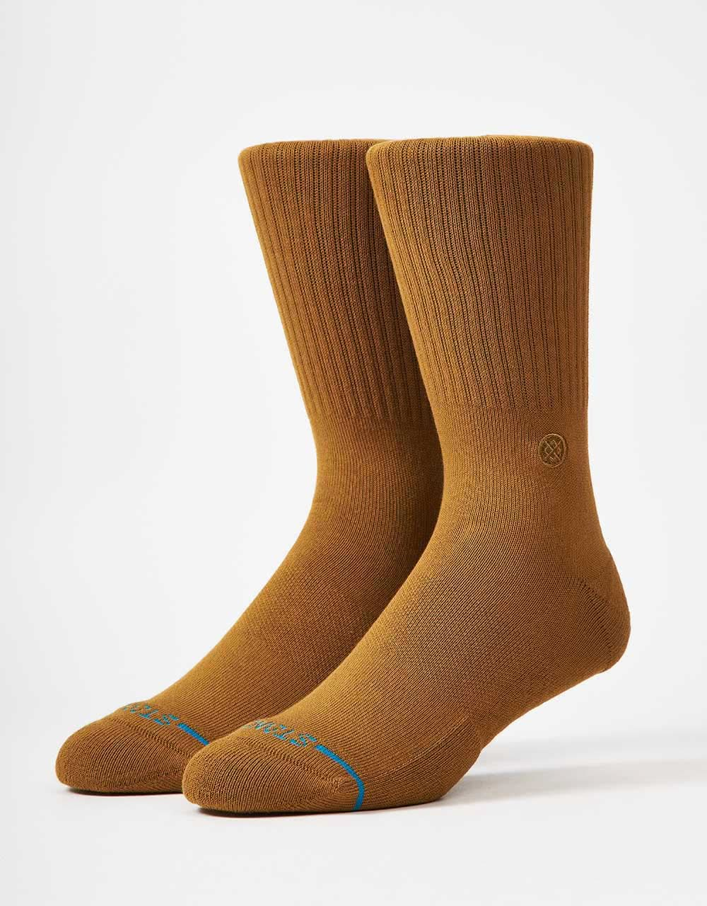 Stance Icon Crew 4 Pack Crew Socks - Gold