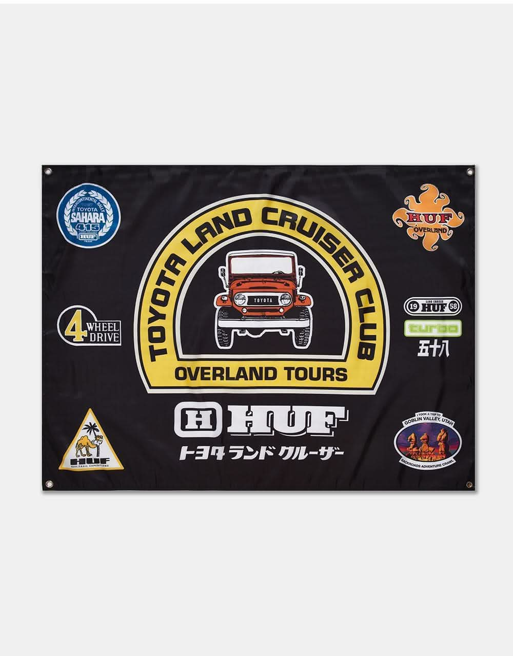 HUF x Toyota Land Cruiser Overland Touring Banner - Black