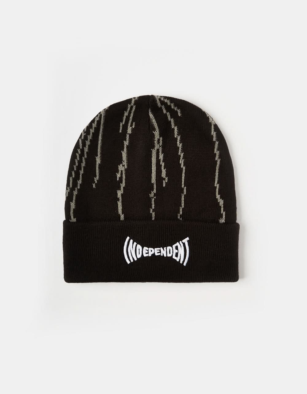 Independent Lightning Stripe Beanie - Black Lightning Stripe