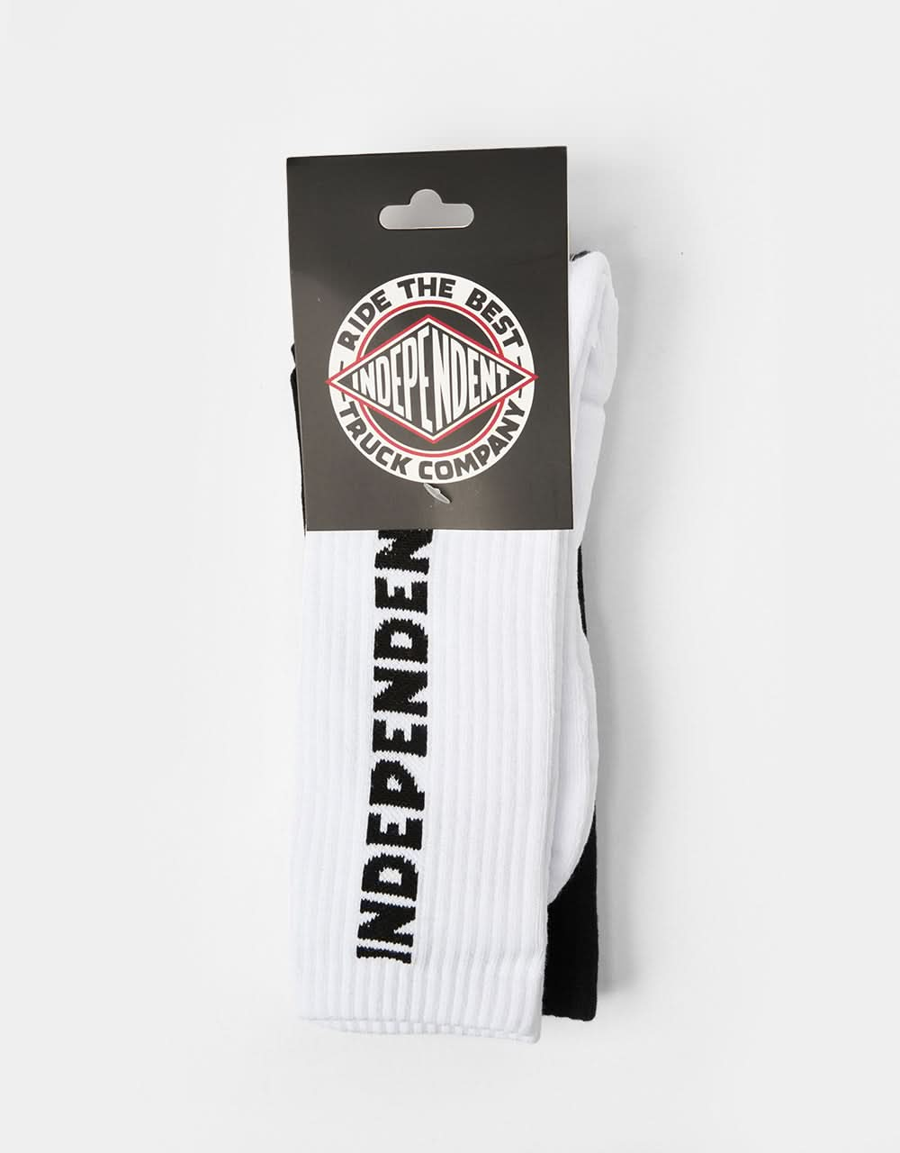 Independent Baseline 2 Pack Socks - White & Black