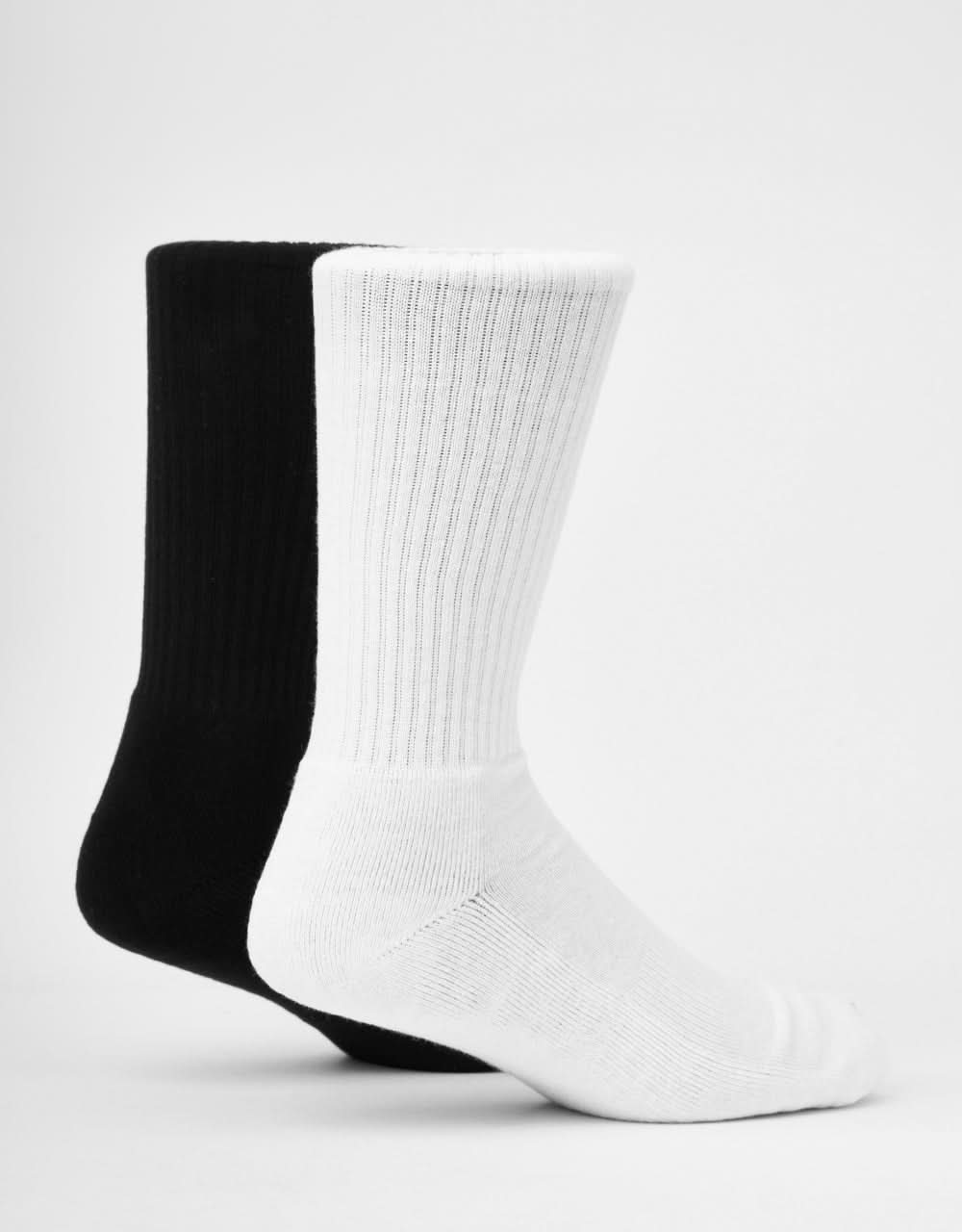 Independent Baseline 2 Pack Socks - White & Black