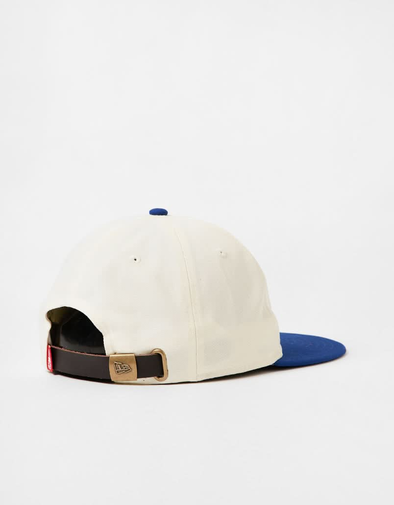 Lovenskate x New Era 9Fifty Spill Logo Strapback Cap - Off White/Royal