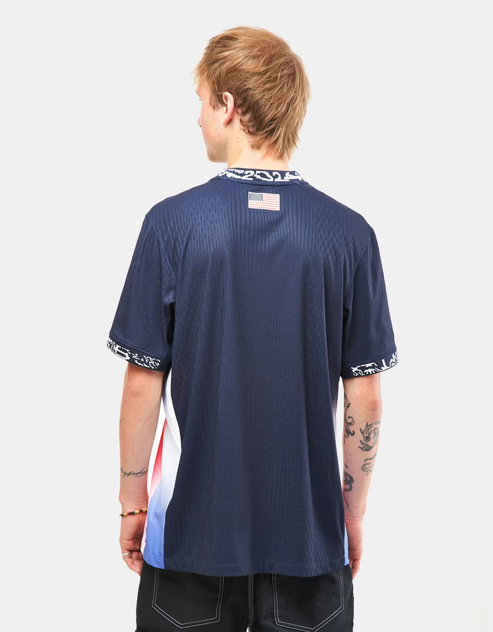 Nike SB 'Team USA' Dri-FIT ADV Skate Jersey - Obsidian/Bright Crimson/White