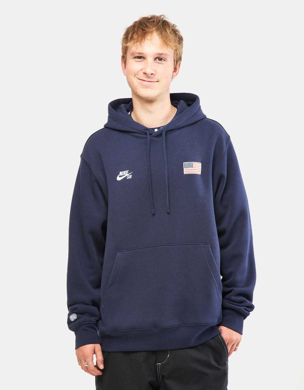 Nike SB 'Team USA' Skate Pullover Hoodie - Obsidian/White