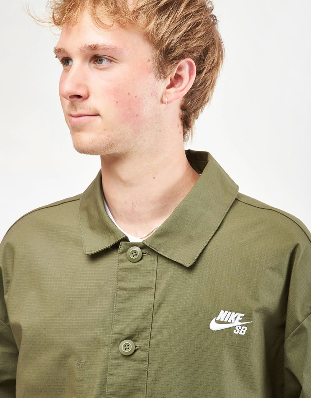 Nike SB Skate Chore Jacket - Medium Olive/White